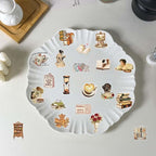 50 Pieces Retro Reading Transparent Stickers - Image 3