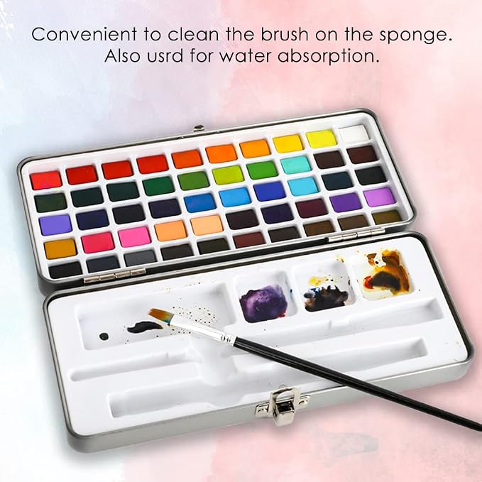 Grabie 50 Colors Watercolor Paint Set, Detail Paint Brush Included, Watercolor - Image 6