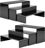 ANDGOO 6 Pcs Acrylic Display Risers, 2 Set Rectangular Display Stands, Acrylic by ANDGOO