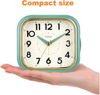 Tinload 4.3" Vintage Retro Analog Alarm Clock, Super Silent Non Ticking Clock - Image 3