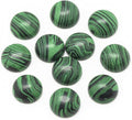 FASHEWELRY 50Pcs Synthetic Malachite Cabochons Flat Back Gemstone Cabochons by FASHEWELRY