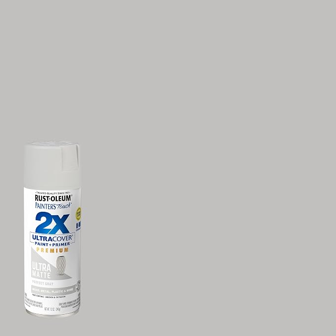 Rust-Oleum Painter's Touch 2X Ultra Cover Spray Paint, Perfect Gray | Indoor - Image 2