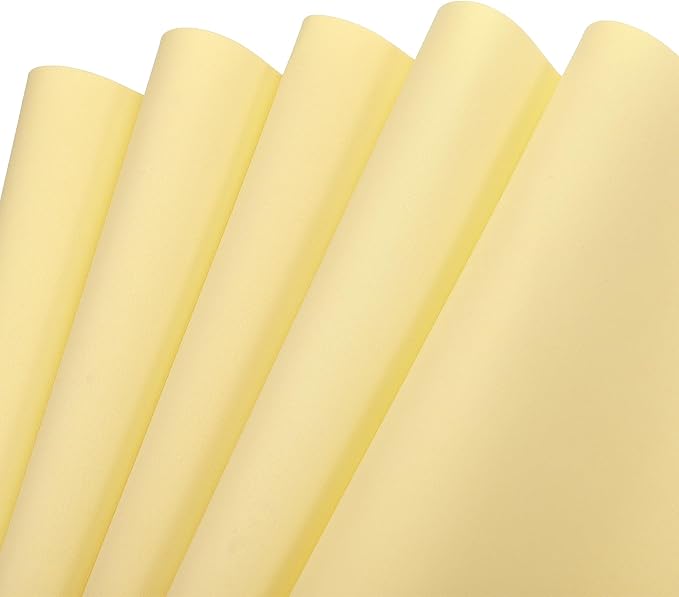 MECCANIXITY EVA Foam Sheets Light Yellow 19.7 Inch x 19.7 Inch 1mm Thick Crafts by MECCANIXITY