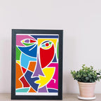 6 Pieces Abstract Face Pattern Stencils, 11.7x8.3 inch A4 Size Reusable Picasso - Image 3
