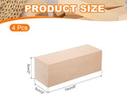 MECCANIXITY 4Pcs Basswood Carving Block, Arts Decoration, Crafts Whittling - Image 2