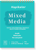 Sketch Book Mixed Media Pad, 30 Sheets 98lb/160gsm Acid-Free Drawing Paper by Hapikalor