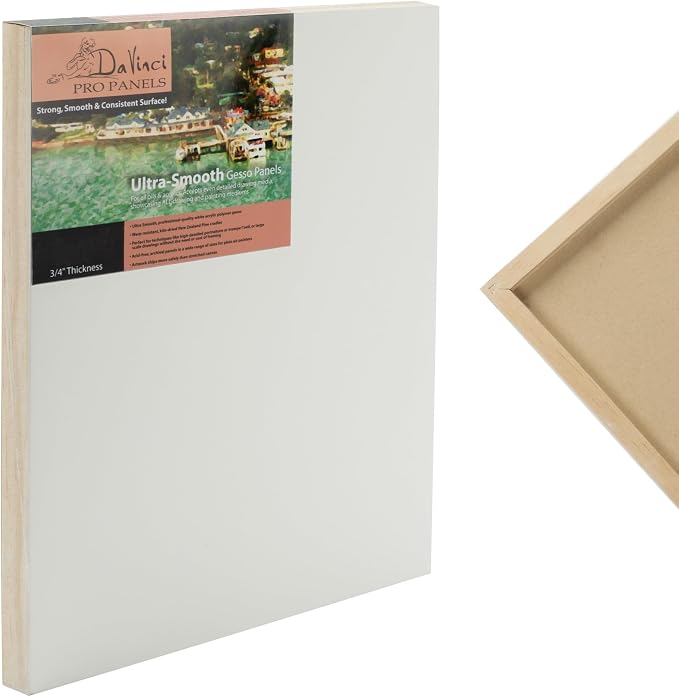 Da Vinci Pro Ultra Smooth Wood Canvas Gesso Board by DaVinci+Wood+Panel