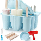 Popsicle Molds for Kids, 9 Pieces Popsicles Molds Silicone BPA- Free Popsicle by MEETRUE
