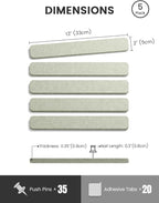 Fluxynara Cork Board Alternative Felt Strip Board 5-Pack 13"x2", Office Pin - Image 2
