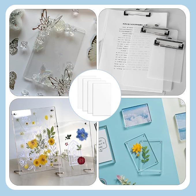 BENECREAT 20PCS 3.5x2 Inch Clear Acrylic Sheet Rectangle Table Place Cards Name - Image 5