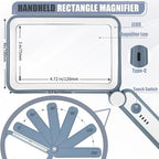 Magnifying Glass for Reading, Rechargeable 5X Large Page Magnifier - Image 6