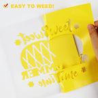 FUNKAKA Yellow HTV Heat Transfer Vinyl Bundle, 10 Sheets Sticky HTV Vinyl - Image 4