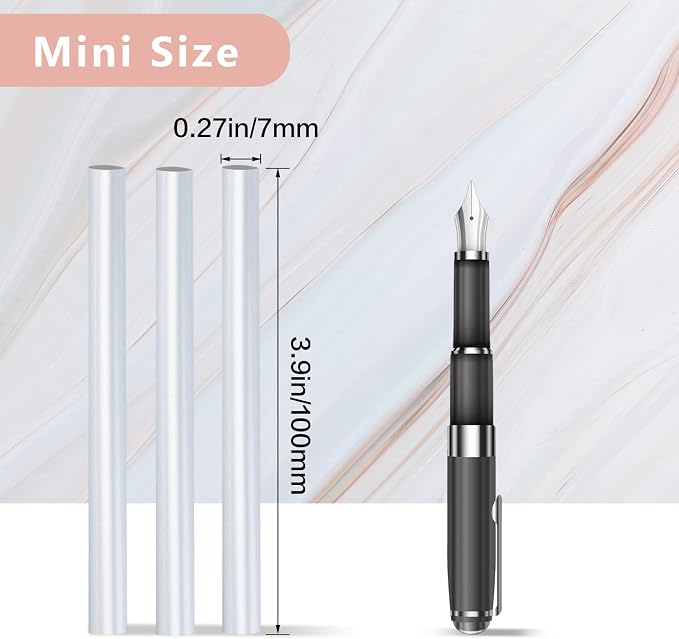Manarty Metallic Silver Hot Glue Stick, Adhesive EVA Glue Sticks Standard - Image 2