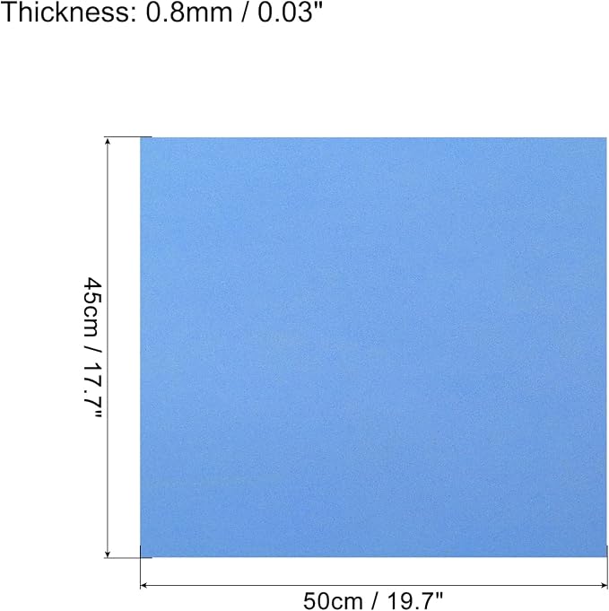 MECCANIXITY EVA Foam Sheets Grey Blue 19.7 Inch x 17.7 Inch 0.8mm Thick Crafts - Image 2