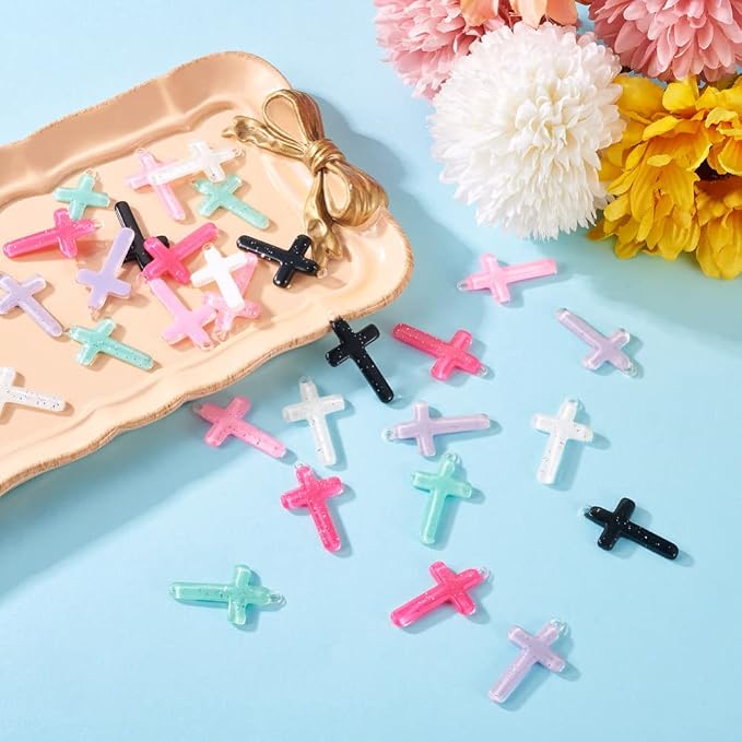 Cheriswelry 36Pcs Cross Resin Pendants - Image 7