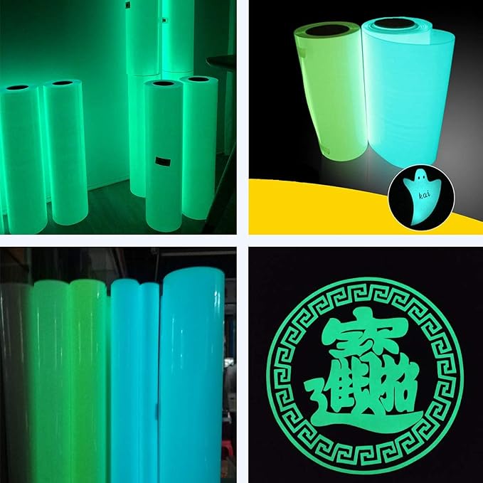 guangyintong Glow in The Dark Heat Transfer Vinyl Rolls, PU Elastic HTV Vinyl - Image 7