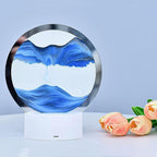Moving Sand Art Picture Round Glass 3D Deep Sea Sandscape in Motion Display - Image 5