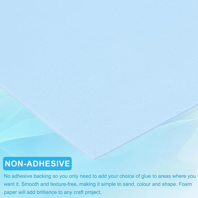 PATIKIL EVA Foam Sheet 10Pcs 12x8 Inch 2mm Thick Light Blue | Easy Cutting EVA - Image 4
