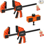 HORUDSY 3-Pack 12-Inch Bar Clamps Set by HORUSDY