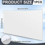 Wonderjune 24" x 48" x 1/8" White Acrylic Sheets Translucent White Cast Acrylic - Image 2