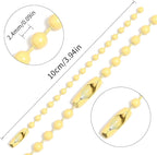Lemonkey 100Pcs Ball Beads Chains Bulk, 4 Inch Dog Tag Metal Small Chains - Image 2