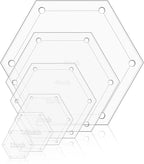 6 PCS Hexagon Templates Quilting 1", Acrylic Quilting Templates by Unknown