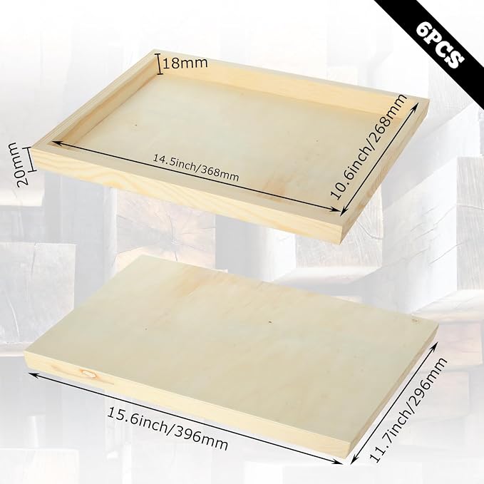 6PCS Wood Panels for Painting, 12 x 16 Inch Craft Wood Canvas Panel Boards - Image 2