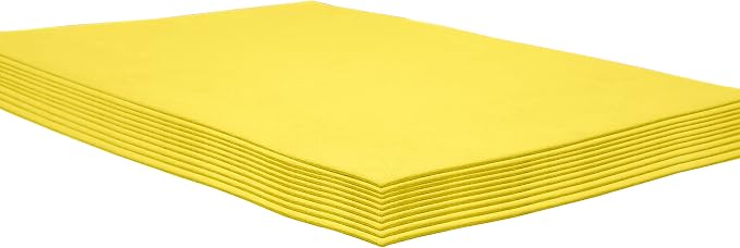 Yellow EVA Foam Sheets, 9 x 12 Inch, 2mm Thick Handicraft Foam Paper by Unknown