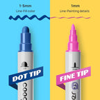 Coogert 24 Paint Pens for Rock, Dual Tip Acrylic Paint Markers - Image 2