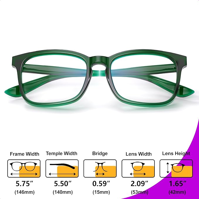 VISOONE Blue Light Blocking Glasses Square - Image 6
