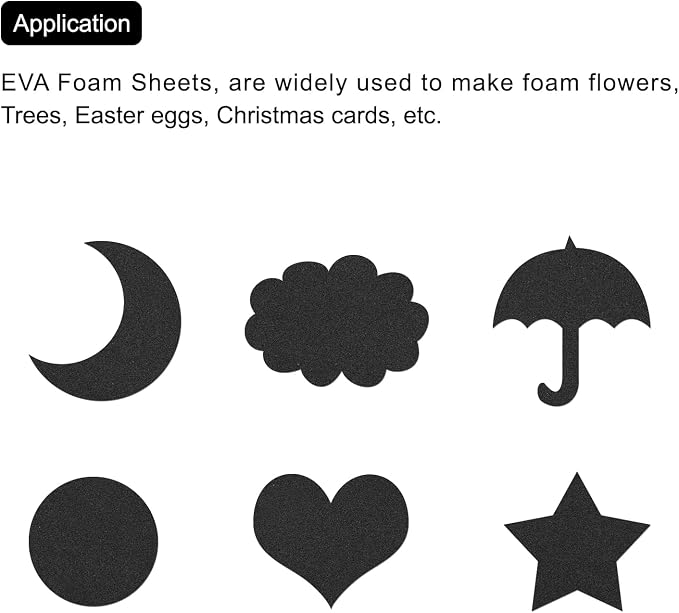 MECCANIXITY EVA Foam Sheets Black 19.7 Inch x 35.4 Inch 1mm Thick Crafts Foam - Image 6