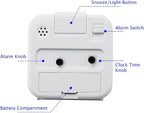 Peakeep Small Battery Operated Analog Travel Alarm Clock Silent No Ticking - Image 4