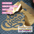 PU Heat Transfer Vinyl 12"×20ft Roll Gold – HTV - Image 2