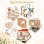 BENECREAT 8 Pack 8.3" x 11.8" Self-Adhesive A4 Size Cork Sheets Rectangle - Image 7