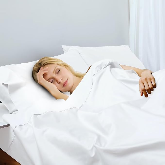 2-Pack Cotton Full Flat Sheet Only, 600 Thread Count 100% Egyptian Cotton Top - Image 6