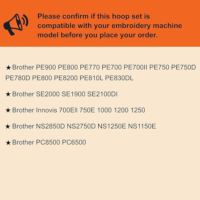 Sew Tech Embroidery Hoops for Brother PE900 PE800 SE2000 SE2100DI SE1900 PE770 - Image 5