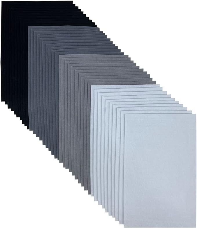 Jtnohx Soft Felt Sheets, 8x12 inches Assorted Craft Felt Fabric, 1.4mm Thick by Jtnohx
