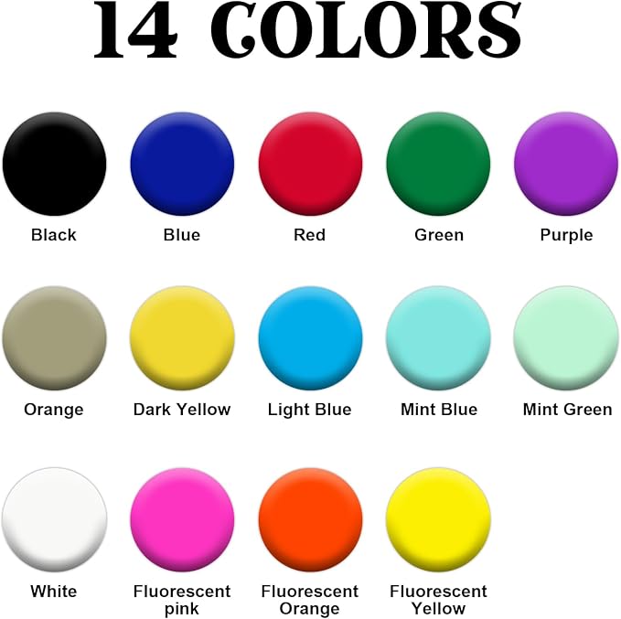 14PCS 3D Puff Heat Transfer Vinyl 12"x10" Multicolor | Puff HTV Vinyl - Image 3