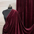 Burgundy Royal Velvet Fabric by The Yard, Wedding Decor, Fashion & Crafts I by VALENTINATEXTILEINC