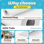 PerkHomy White Kraft Paper Roll 17.5" x 760" - Image 6