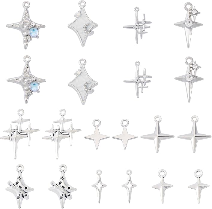 Craftdady Tibetan Style Antique Silver Alloy Pendants Cute Metal Dangle Charms - Image 8