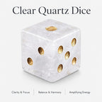 2PCS Crystal D6 Dice, 16mm Natural Gemstone Mahjong Dice Set Stone Dice - Image 4