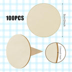 100 Pieces Unfinished Wood Circle - Image 2