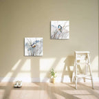 Abstract Bird Picture Wall Art: Animal Birds on Reed Artwork Painting on Canvas - Image 5
