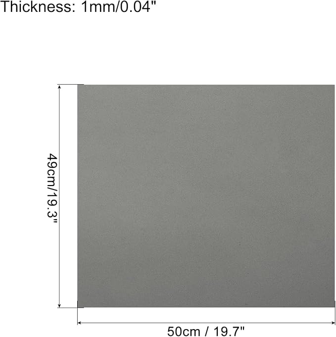 MECCANIXITY EVA Foam Sheets Gray 19.7 Inch x 19.3 Inch 1mm Thick Crafts Foam - Image 2