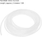 uxcell PET Expandable Sleeving 10ft 1/8" Clear Cable Management Sleeve Cord - Image 3