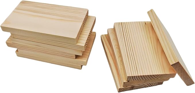 10PCS Rectangle Wood Boards Unfinished Wood Blocks - Image 7