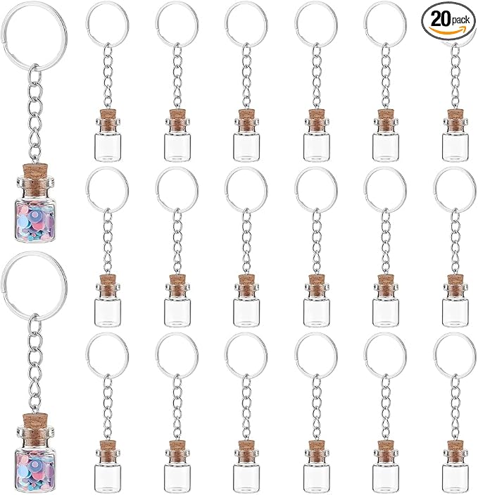 UNICRAFTALE 20Pcs Mini Glass Bottles 2ml Glass Vials by UNICRAFTALE