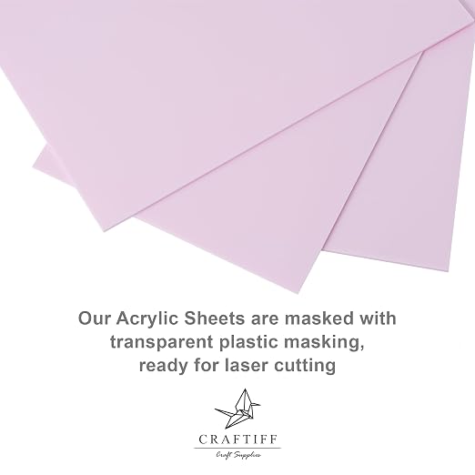 Light Baby Blush Pink Cast Acrylic Sheets 1/8 Thick, 12x8 inch, - Image 3