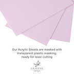 Light Baby Blush Pink Cast Acrylic Sheets 1/8 Thick, 12x8 inch, - Image 3
